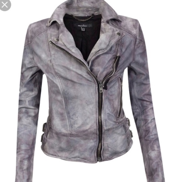 Unique genuine leather jacket distressed look - Picture 2 of 5